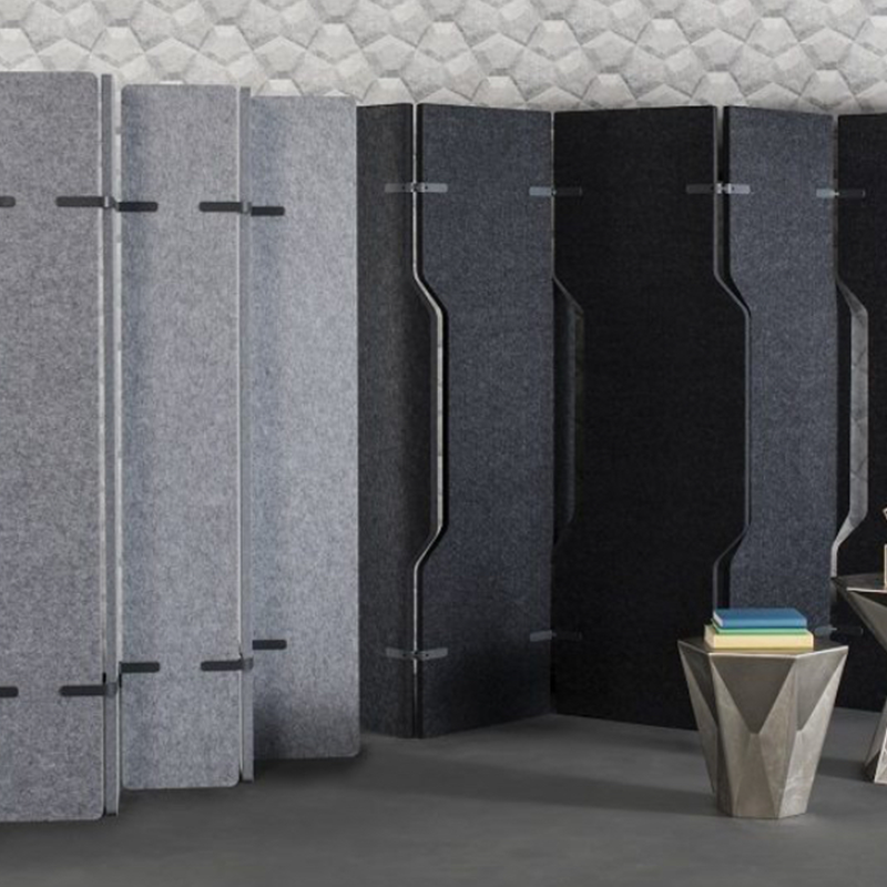 Cloisons de bureau écologiques de haute qualité, séparateurs de pièce en forme de feuille mobile, Absorption acoustique élevée, Design moderne personnalisable
