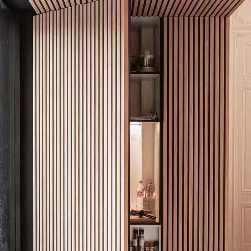 Panneaux insonorisants en fibre de polyester en bois adaptés aux hôtels et aux bureaux, avec des conceptions graphiques personnalisées attachées Panneaux insonorisants en fibre de polyester en bois adaptés aux hôtels et aux bureaux, avec des conceptions graphiques personnalisées attachées