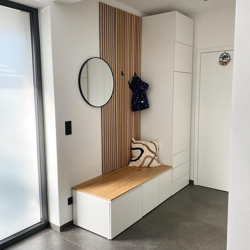 Akupanel – panneaux muraux acoustiques en bois, modèle 3D, lattes en bois insonorisées pour maison, hôtel, école, cinéma, hôpital