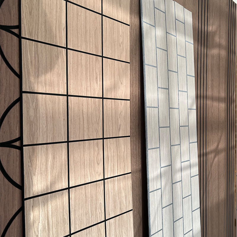 Panneaux de mousse de panneau de mur acoustique de placage en bois de style de conception industrielle pour application acoustique dans les appartements Panneaux de mousse de panneau de mur acoustique de placage en bois de style de conception industrielle pour application acoustique dans les appartements