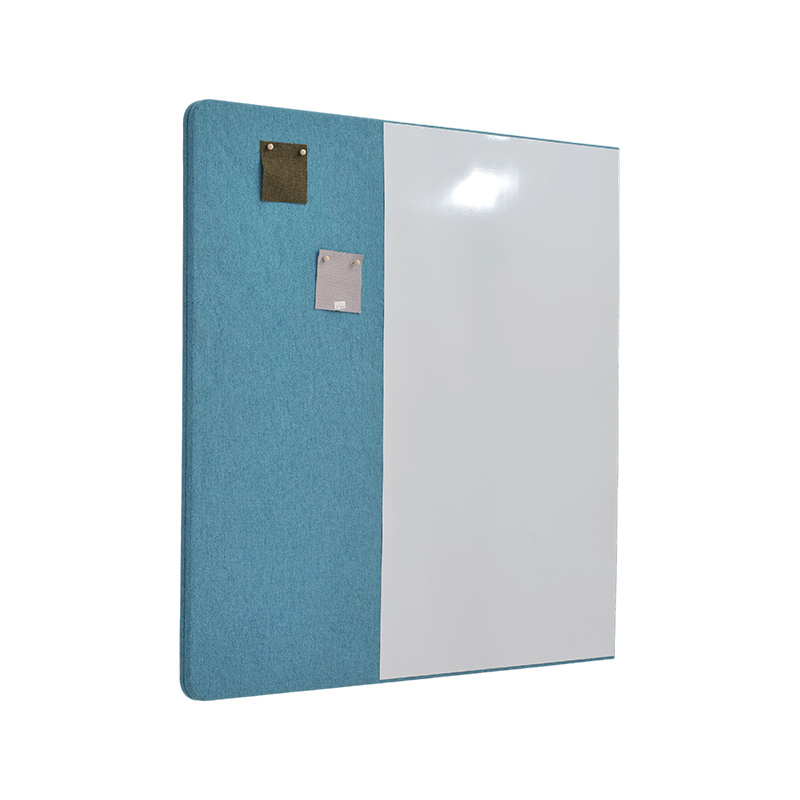 White Writing Acoustic Board for Office Meeting Room Fabric Wrapped with Magnetic Tempered Glass Noise Absorb with Writing