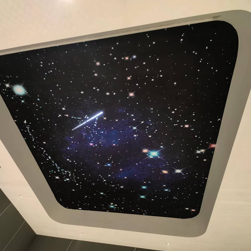 Barre de plafonnier moderne en forme d'étoile, pour salle audiovisuelle KTV, Fiber optique, projecteur décoratif étoile du ciel, lumière directe Barre de plafonnier moderne en forme d'étoile, pour salle audiovisuelle KTV, Fiber optique, projecteur décoratif étoile du ciel, lumière directe