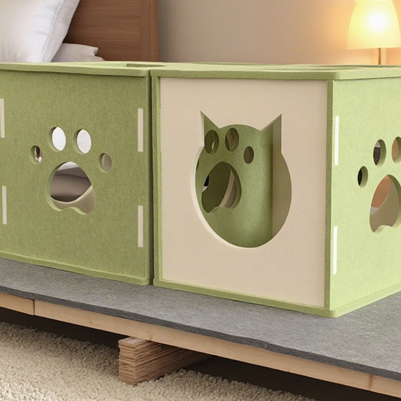 Lit pour chat moderne, insonorisant et respectueux de l'environnement, avec panneaux acoustiques, facile à installer, surface résistante aux rayures pour le confort félin, matériaux non toxiques, conception respectueuse des animaux de compagnie, parfait pour les environnements domestiques calmes, nid de chat durable Lit pour chat moderne, insonorisant et respectueux de l'environnement, avec panneaux acoustiques, facile à installer, surface résistante aux rayures pour le confort félin, matériaux non toxiques, conception respectueuse des animaux de compagnie, parfait pour les environnements domestiques calmes, nid de chat durable