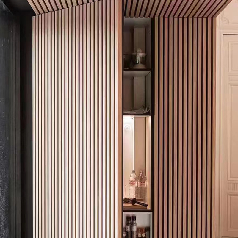 Panneau mural à lattes en bois Spesonic pour la suppression du bruit intérieur, panneau mural acoustique décoratif 3D insonorisant Akupanel