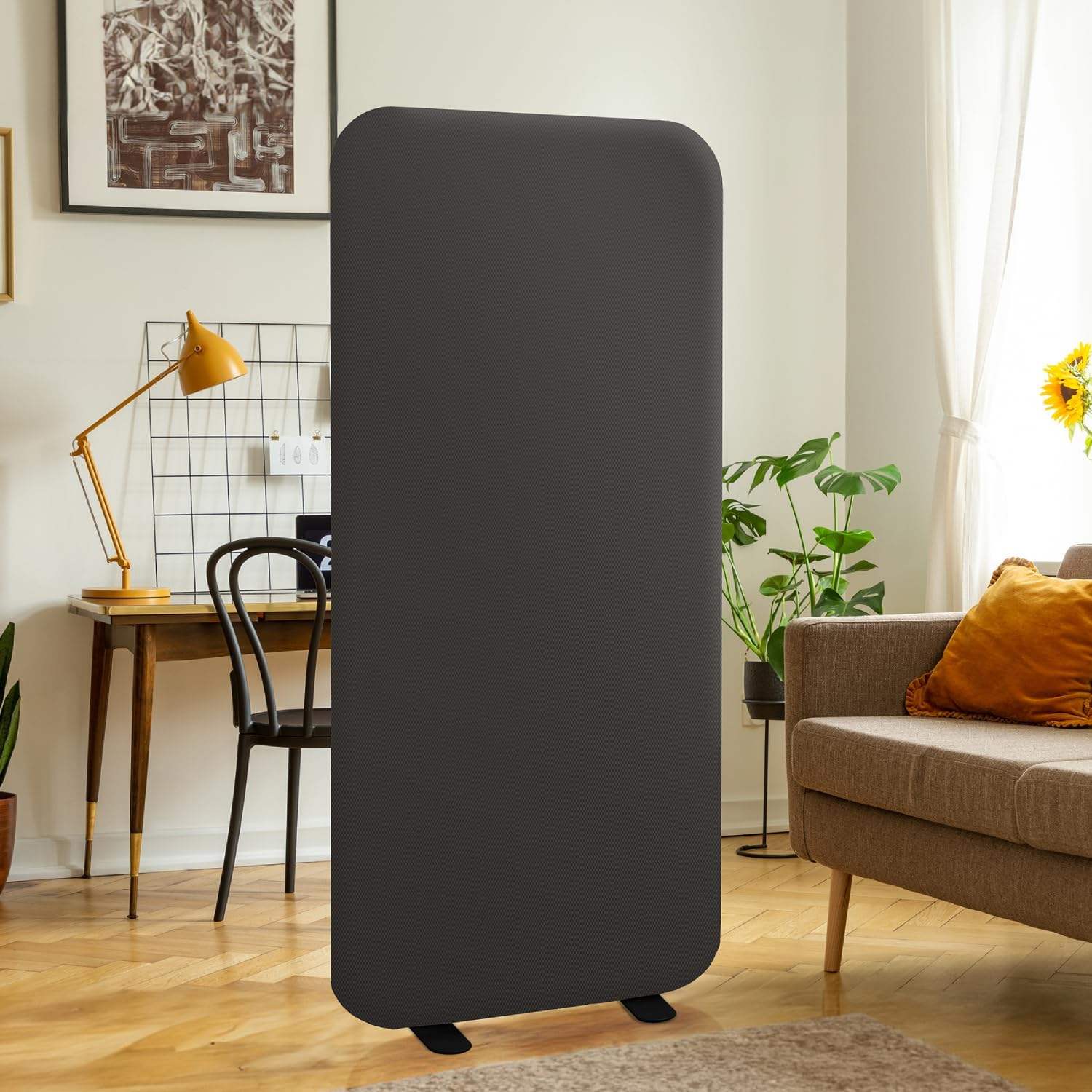 Écrans de séparation acoustiques modernes pour la conception de bureau et de maison Séparateur de pièce en polyester sur pied Mobilier de bureau Séparateur d'école