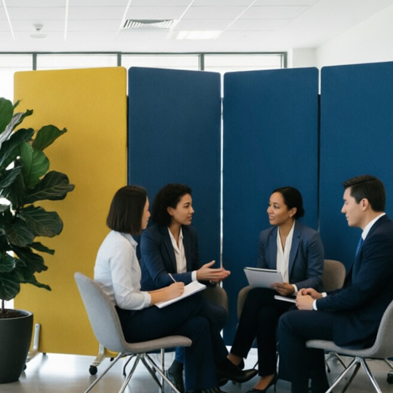Cloison de bureau insonorisée à roulettes, cloison de bureau zippée